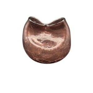 Vintage Blenko Amethyst Art Glass Vase Crackle MCM‎ Hand Blown Decor